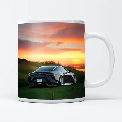 Lexus LC Black Coupe Sunset Green Hills