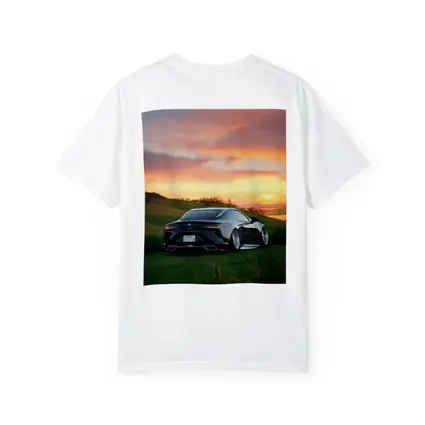 Lexus LC Black Coupe Sunset Green Hills