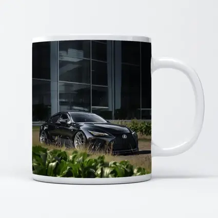 Black Lexus IS Parked Near Glass Building