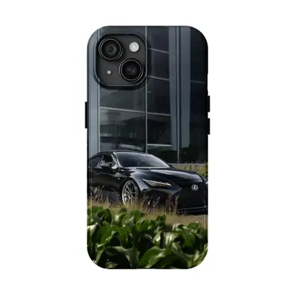 Black Lexus IS Parked Near Glass Building