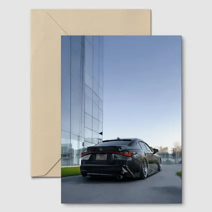 Lexus IS Blacked Out Glass Building Street