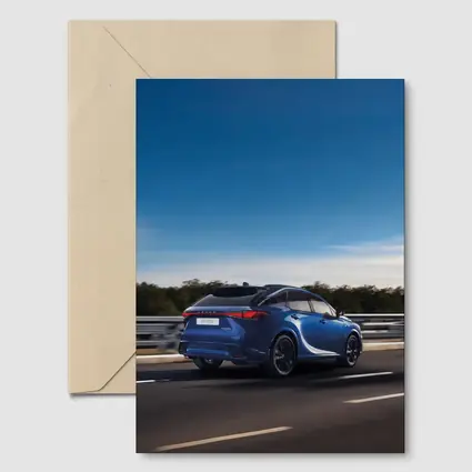Lexus RX Blue SUV Highway Speed Shot