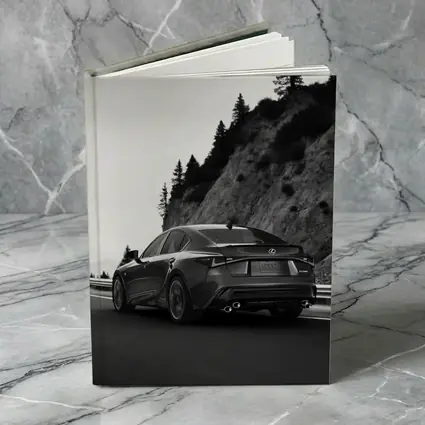 Lexus IS F Sport Black White Mountain Road