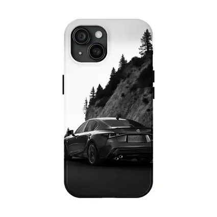 Lexus IS F Sport Black White Mountain Road