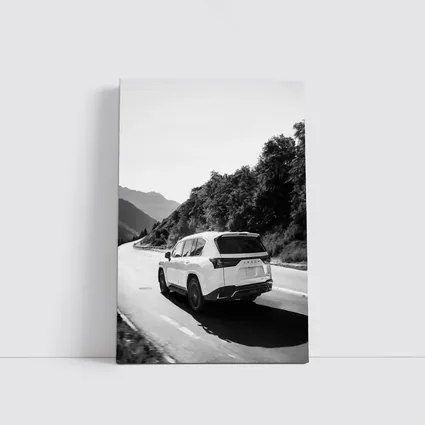 Lexus LX Mountain Road Black White