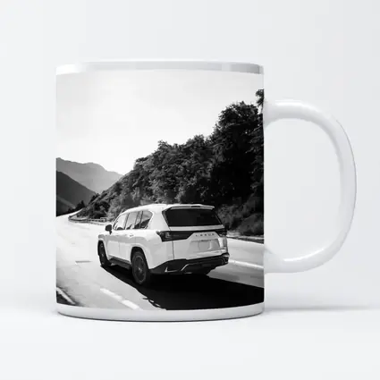 Lexus LX Mountain Road Black White