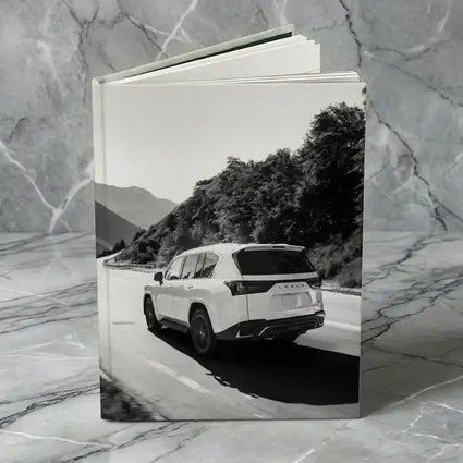 Lexus LX Mountain Road Black White
