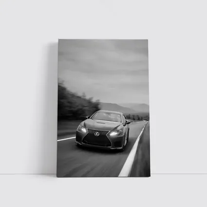 Lexus RC Black White Road Speed Shot