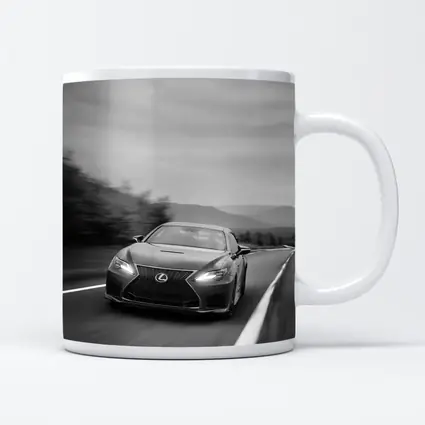 Lexus RC Black White Road Speed Shot