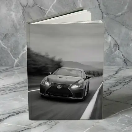 Lexus RC Black White Road Speed Shot