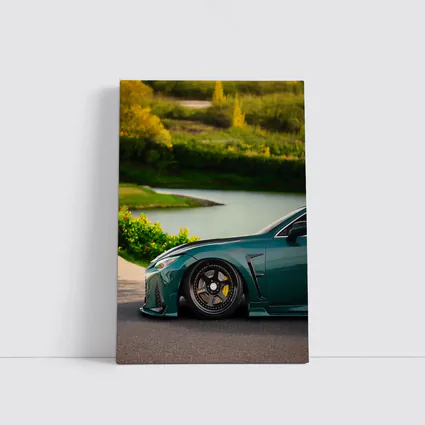 Lexus RC Green Stance Park Setting