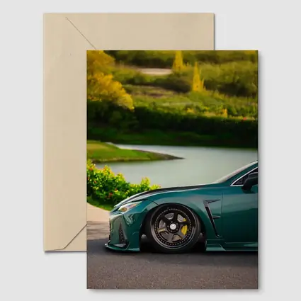 Lexus RC Green Stance Park Setting