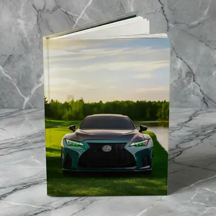 Lexus IS Green Front View Nature Setting