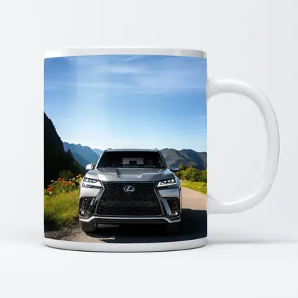 Lexus LX Silver SUV Mountain Road