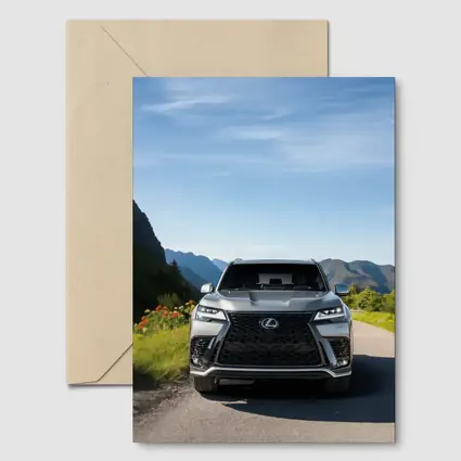 Lexus LX Silver SUV Mountain Road