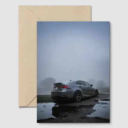 Lexus IS Sedan Foggy Moody Gray Day