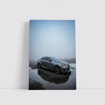 Lexus IS Sedan Foggy Wet Pavement