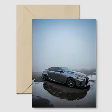 Lexus IS Sedan Foggy Wet Pavement