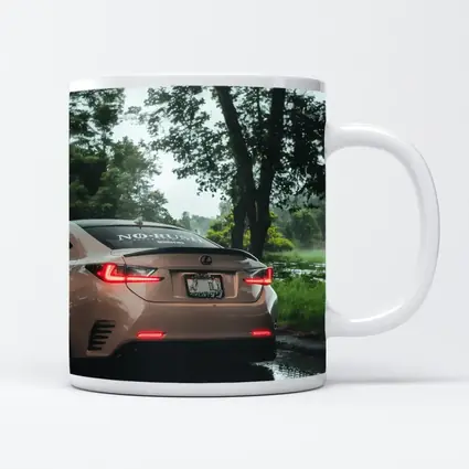 Lexus RC Rear View Rainy Forest