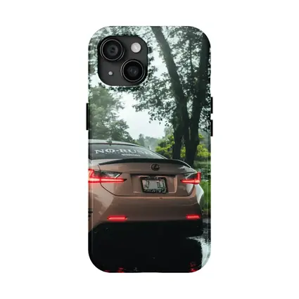 Lexus RC Rear View Rainy Forest
