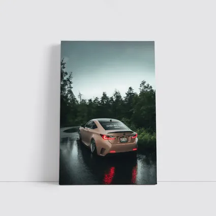 Lexus RC Rainy Forest Road Rear View