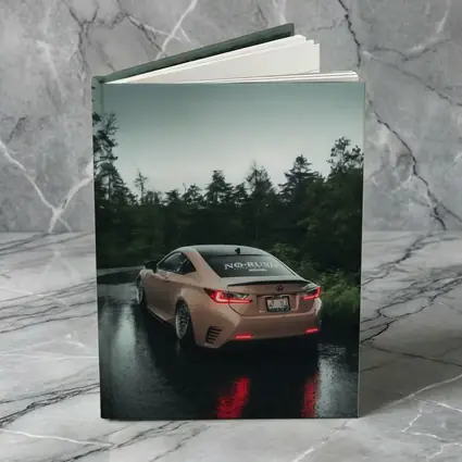Lexus RC Rainy Forest Road Rear View