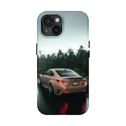 Lexus RC Rainy Forest Road Rear View