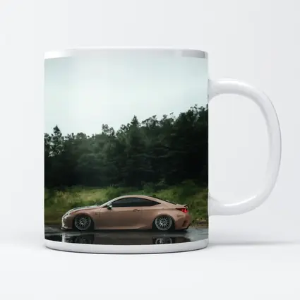 Lexus RC Coupe Rainy Forest Reflection