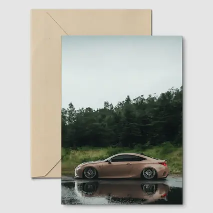 Lexus RC Coupe Rainy Forest Reflection