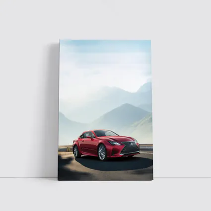 Lexus RC Red Coupe Mountain Road Drive