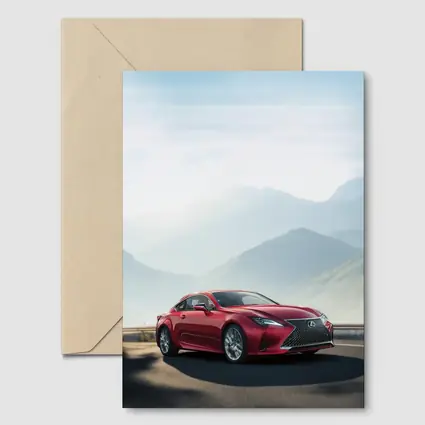 Lexus RC Red Coupe Mountain Road Drive