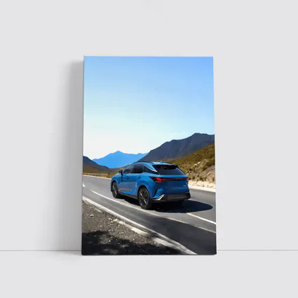 Lexus RX Blue SUV Mountain Road Drive