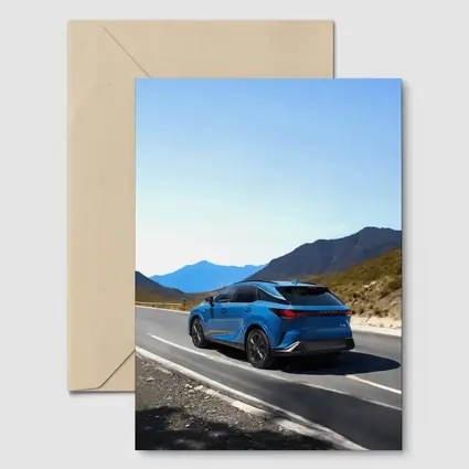Lexus RX Blue SUV Mountain Road Drive