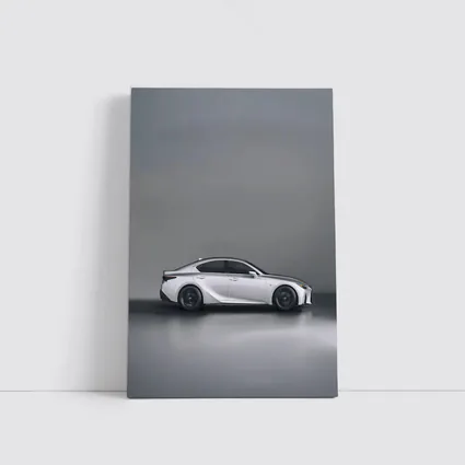 Lexus IS White Sedan Studio Gray Background