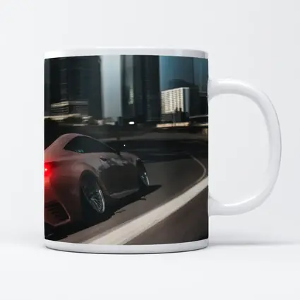 Lexus RC Speeding Through Night City