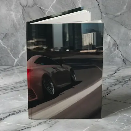 Lexus RC Speeding Through Night City