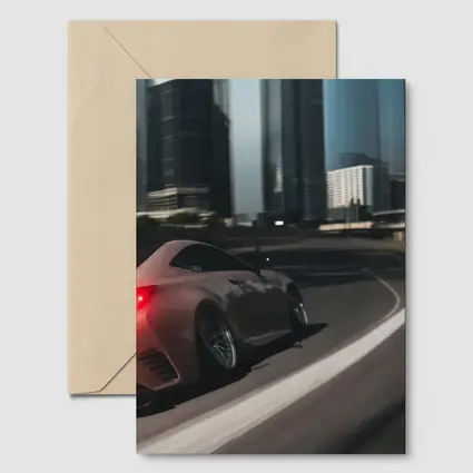 Lexus RC Speeding Through Night City
