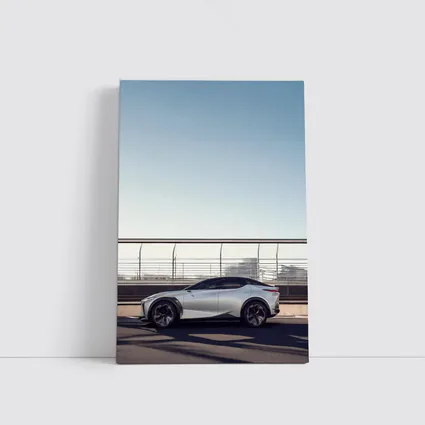 Lexus Concept SUV Silver Side Profile Road