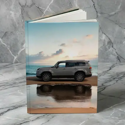 Lexus LX Silver SUV Parked Beach Sunset