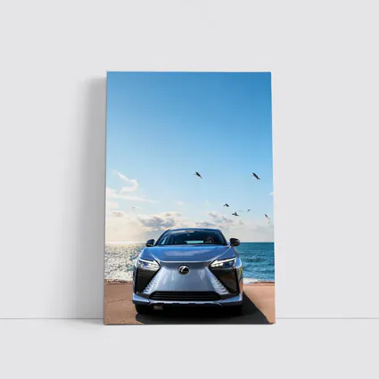 Lexus RZ Front View Ocean Background