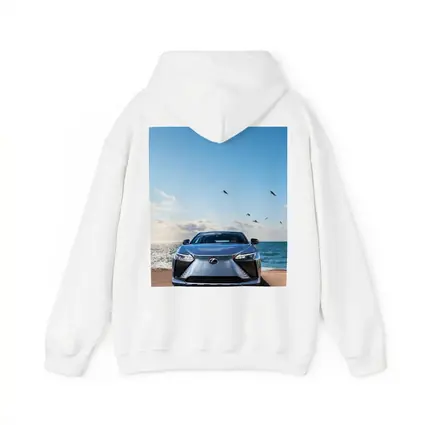 Lexus RZ Front View Ocean Background