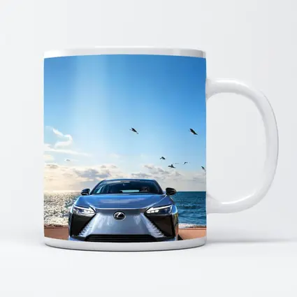 Lexus RZ Front View Ocean Background