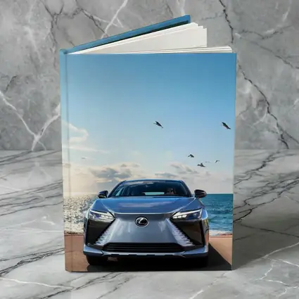 Lexus RZ Front View Ocean Background