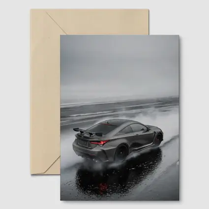 Lexus RC F Drifting in Rainy Weather