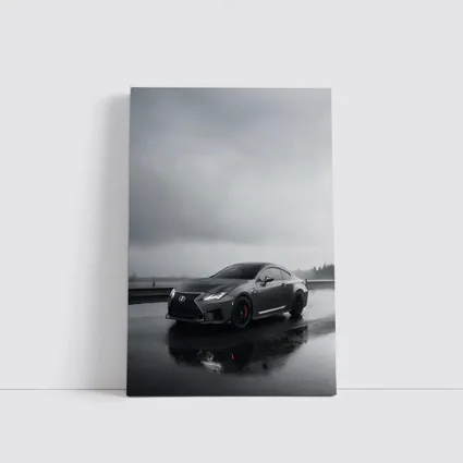 Lexus RC F Wet Road Overcast Day