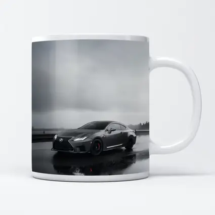 Lexus RC F Wet Road Overcast Day