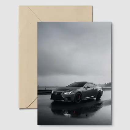 Lexus RC F Wet Road Overcast Day