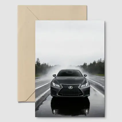 Lexus RC F Driving In Heavy Rain