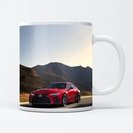 Lexus IS Red Sedan Mountain Road Drive