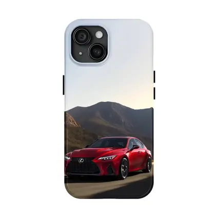 Lexus IS Red Sedan Mountain Road Drive